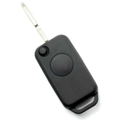 Carguard Carcasa pentru Cheie Mercedes Benz Tip Briceag cu 1 Buton Lama 4 Piste Negru