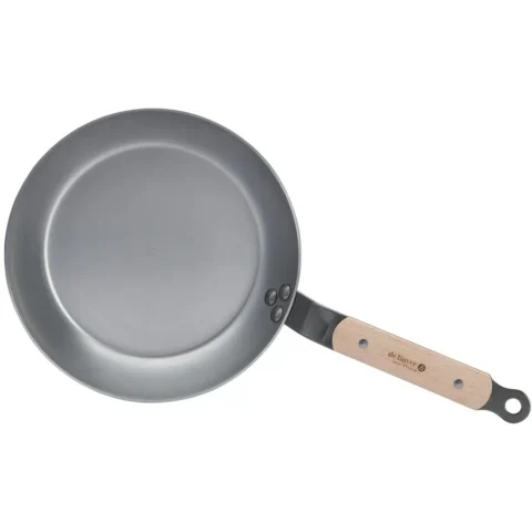 deBuyer Tigaie Otel Mineral B 24cm Profesionala Inaltime 3.5cm Grosime 2.5mm Argintiu