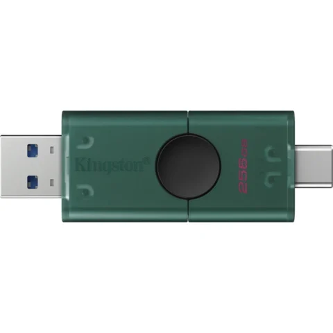 Kingston Memorie USB DataTraveler Duo 256 GB, USB flash drive green/black, USB-A, USB-C