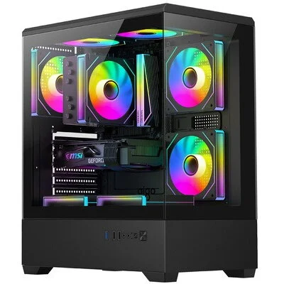darkFlash Carcasa C365 + 5 Ventilatoare Incluse Negru