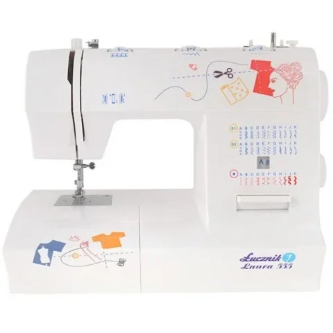 Lucznik Masina de Cusut Mecanica LAURA 555 35 Programe de Cusaturi Alb