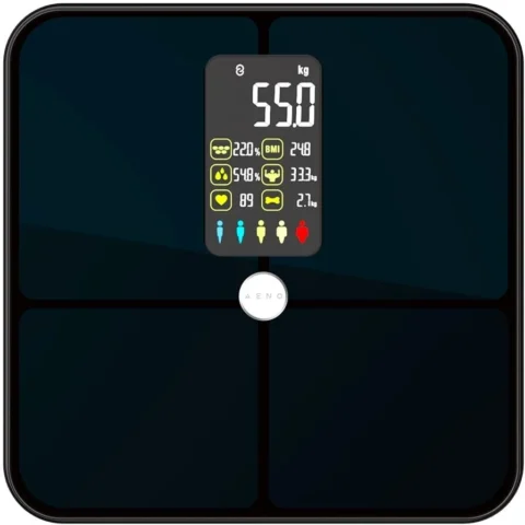 AENO Cantar Smart ABS0002S Max 180kg Ecran Color 16 Valori Monitorizate Negru