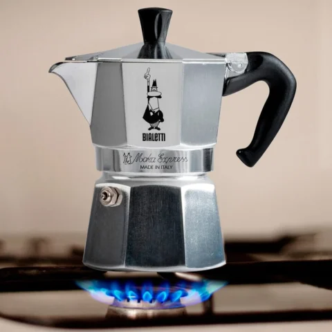 Bialetti Cafetiera Moka Express, espresso machine (silver, 18 cups)