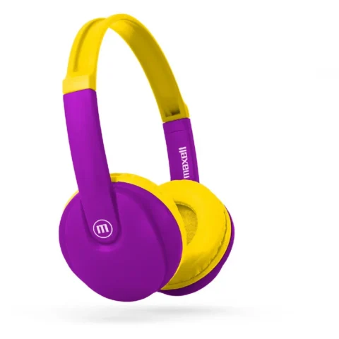 Maxell Casti pentru Copii HP-BT350 Microfon Bluetooth Limitare Volum 85dB Galben/Mov