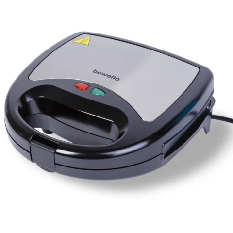 Bewello Sandwich Maker 3 in 1 220-240V 800W Argintiu/Negru