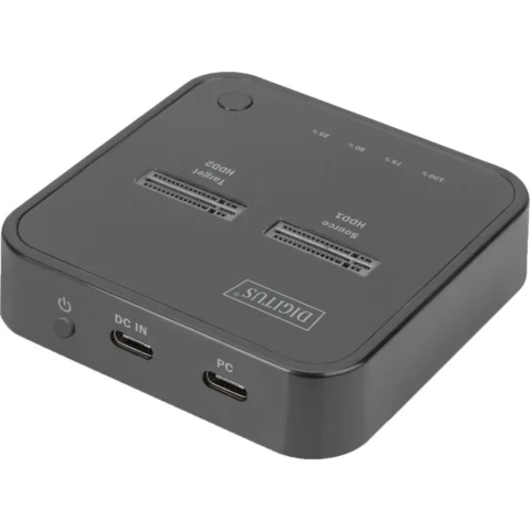 Digitus Statie de Andocare DA-71545 Dual M.2 NVM SSD 1x USB-C 3.2 Gen 1 ABS Negru