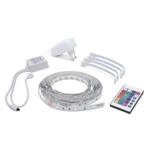 Phenom Set Banda LED 5m Telecomanda Iluminare Ambientala Interior IP20 RGB