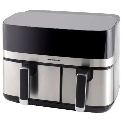 Heinner Friteuza Dubla HAF-H9DB17BKS Aer Cald 1700W 8.6L Gri/Argintiu