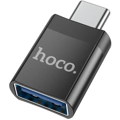 Hoco Adaptor OTG USB-A – USB-C UA17 Negru