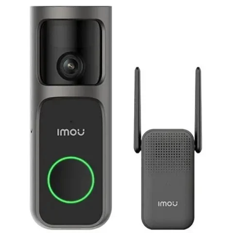 IMOU Kit Sonerie Video Smart DS3 Camera Panoramica 4MP Wi-Fi Gri/Negru