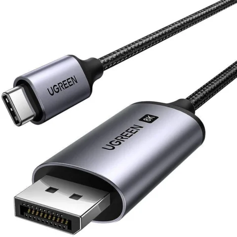 UGREEN Cablu de date CM556, USB-C tata la DisplayPort tata, 8K, 60Hz, 1m, Negru