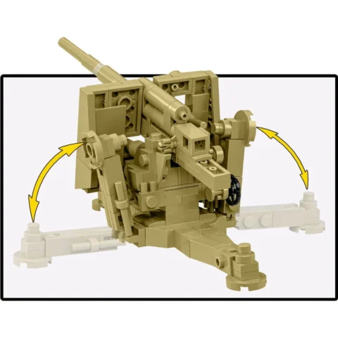 Cobi Jucarie 8.8 cm Flak 18 Anti-Aircraft Gun Building Block +7 ani
