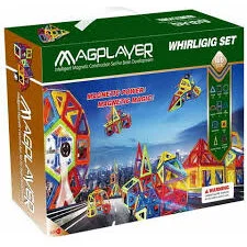 MAGPLAYER Set de Constructie Magnetic 166 Piese +3 ani MAGPLAYER Set de Constructie Magnetic 166 Piese +3 ani