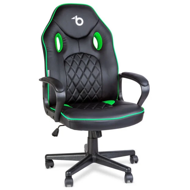 Generic Scaun Gamer cu Cotiera 71 x 53cm / 53 x 47cm Negru / Verde