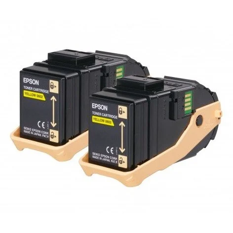 Pachet 2 tonere laser Epson C13S050606 yellow, 2×7500 pag