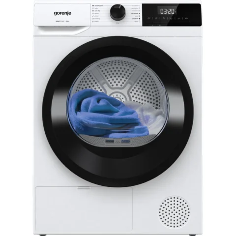 Gorenje Uscator de Rufe cu Pompa de Caldura DHNE82 Capacitate 8KG 15 Programe Clasa D Alb