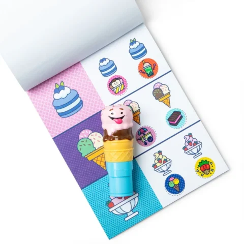 Spinmaster Jucarie Melissa & Doug – Stickers WOW! Ice Cream Sticker Stamp & Pad