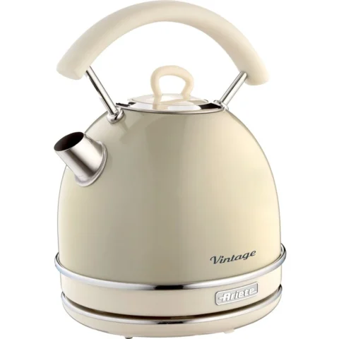 Ariete Fierbator Vintage Kettle Beige, Round (Beige, 2,000 Watt, 1.7 Liters)