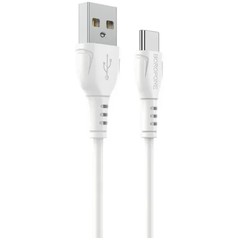 Borofone Cablu de Date si Incarcare BX51 Triumph USB la USB Type-C 1m 3A Alb