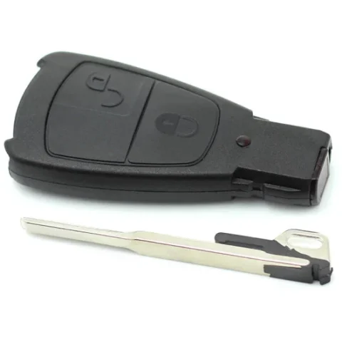 Carguard Carcasa pentru Cheie Mercedes Benz Tip Smartkey cu 2 Butoane Negru