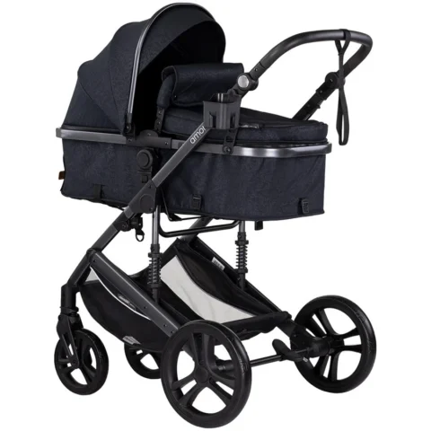 Chipolino Carucior Amore 2 in 1 de la Nastere pana la 22KG Negru