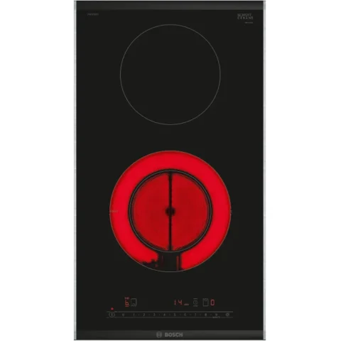 Bosch Plita PKF375FP2E Vitroceramica 2 Zone Gatit HighSpeed 30cm Negru