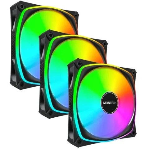 Montech Ventilator AX120 PRO PWM ARGB 3Pack 120mm Negru