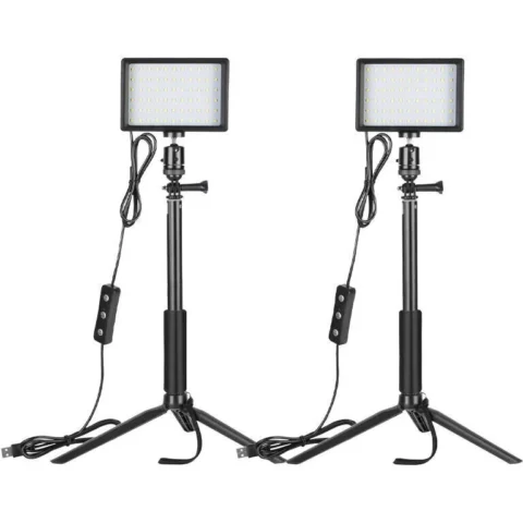 Neewer Accesoriu Camera Video Actiune ZC-10S, 15W, 1000lux, 5600K 2x trepied si filtre culoare incluse, USB, Negru
