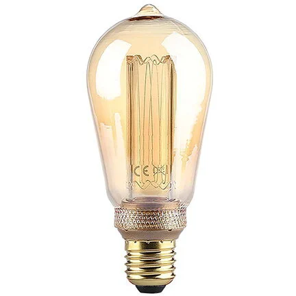 V-Tac Bec LED ST64 E27 4W cu Filament 1800K Model Edison Alb Cald