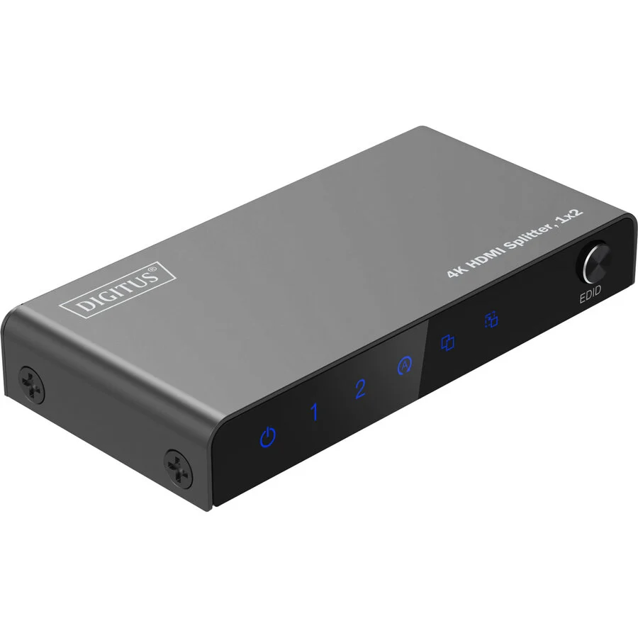 Digitus Accesoriu server 4K HDMI Splitter, 1×2 (black, with downscaler)