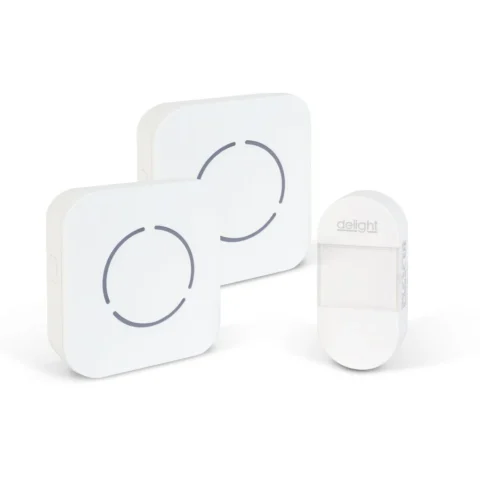 Delight Sonerie Wireless Kinetica fara Baterii 2 Receptoare 150m 36 Melodii LED IP44