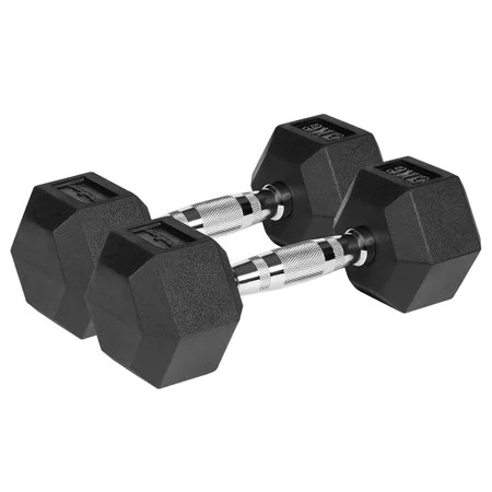 Set 2 gantere 5 KG DUMBBELL HEX FONTA CAUCIUCATA Rebel RBA-2325-05