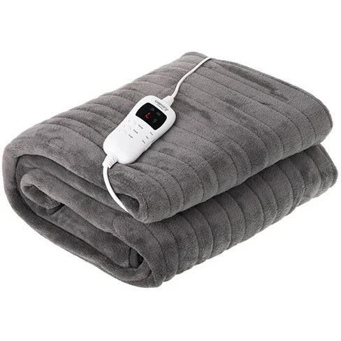 Adler Patura Electrica cu Incalzire Timer Super Soft Gri