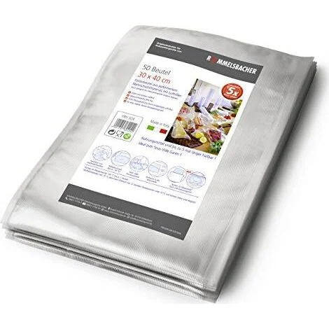 Rommelsbacher vacuum bags 30cm x 40cm, vacuum films (transparent, 50 pieces)