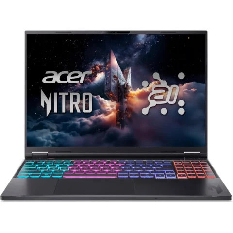 Acer Laptop Nitro 16 AI WQXGA 16 inch AMD Ryzen AI 9 365 32GB 1TB SSD RTX 5070 Ti Windows 11 Pro Black
