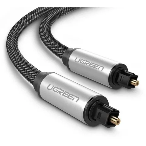 UGREEN Cablu de date AV108 Optical Toslink, tata S/PDIF, 1.5m, Gri