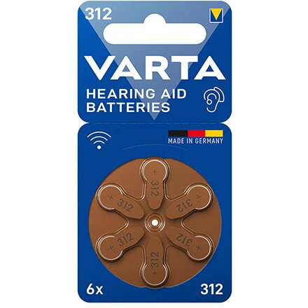 Varta BATERII AUDITIVE 312 BLISTER 6