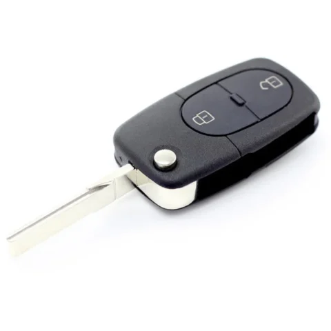 Carguard Carcasa pentru Cheie Audi Tip Briceag cu 2 Butoane Negru
