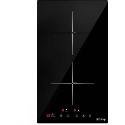 IsEasy Plita Incorporabila pe Inductie LI2V-22 2 Zone de Gatit 9 Trepte de Putere Booster Touch Control 3400W Negru