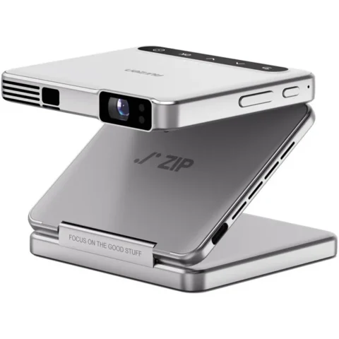 Aurzen Mini Proiector Zip Tri-Fold Bluetooth Argintiu