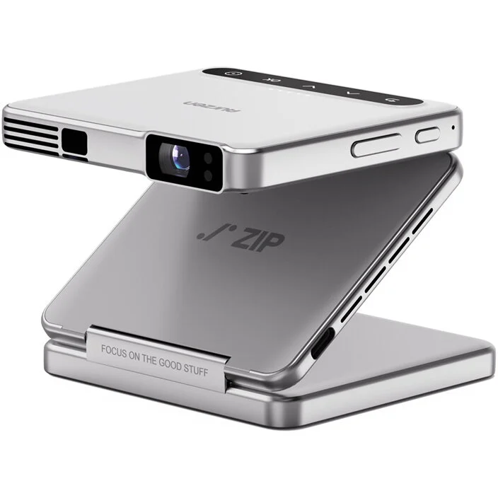 Aurzen Mini Proiector Zip Tri-Fold Bluetooth Argintiu
