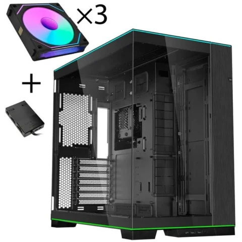 Lian Li Carcasa O11 Dynamic EVO RGB Midi-Tower ARGB Tempered Glass Negru