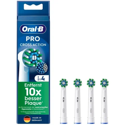 Oral-B Braun Pro Cross Action brush heads 4-pack (white)