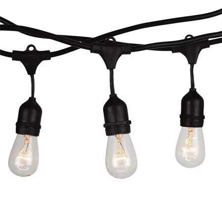 V-Tac Sir Iluminat Festiv cu Soclu E27 15m IP65 Negru